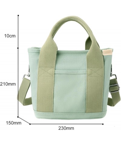 Small Canvas Crossbody Bags for Female Mini Top-handle Bucket Handbags for Women Shoulder Bags Shopping Bags Style a Green $1...