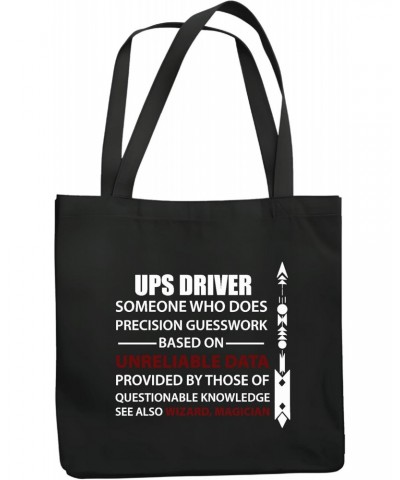 Funny UPS DRIVER Best for Collegues Coworkers Friend at Work humor saying UPS DRIVER Navy Black Multicolor Canvas Tote Bag $2...