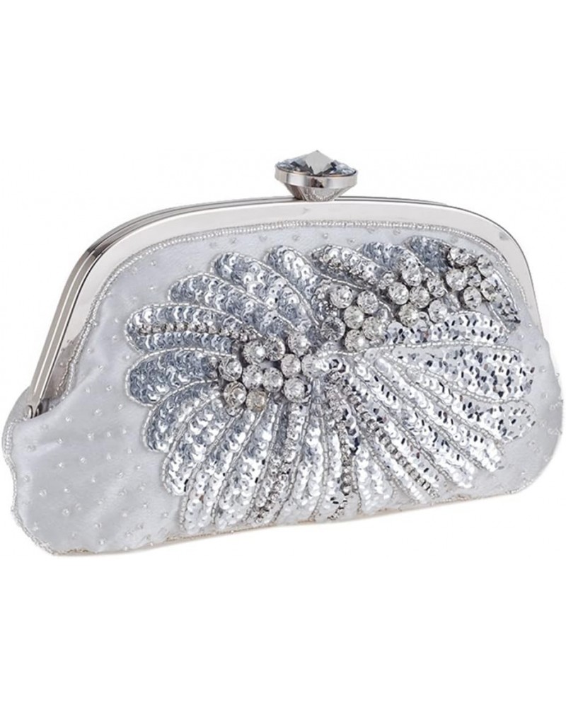 Sequin Elegant Evening Bags Ladies Rhinestone Wedding Party Handbag Chain Shoulder Bags Women Clutch Purse Silver $39.58 Even...