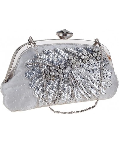 Sequin Elegant Evening Bags Ladies Rhinestone Wedding Party Handbag Chain Shoulder Bags Women Clutch Purse Silver $39.58 Even...