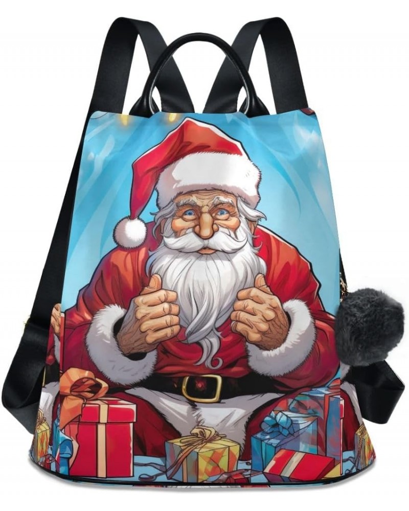 Dog in Halloween Costume Fashion Backpack Purse for Women Back Zipper Pocket Design Santa Christmas $18.09 Backpacks