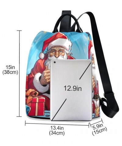 Dog in Halloween Costume Fashion Backpack Purse for Women Back Zipper Pocket Design Santa Christmas $18.09 Backpacks