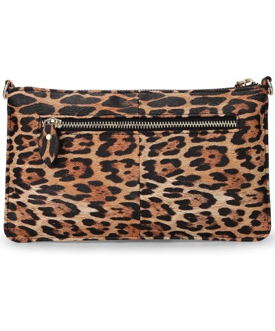 Leather Wristlet Clutch Wallet Purse Envelope Style Crossbody Bags for Women Mothers Day Gifts Leopard Brown $12.23 Wristlets