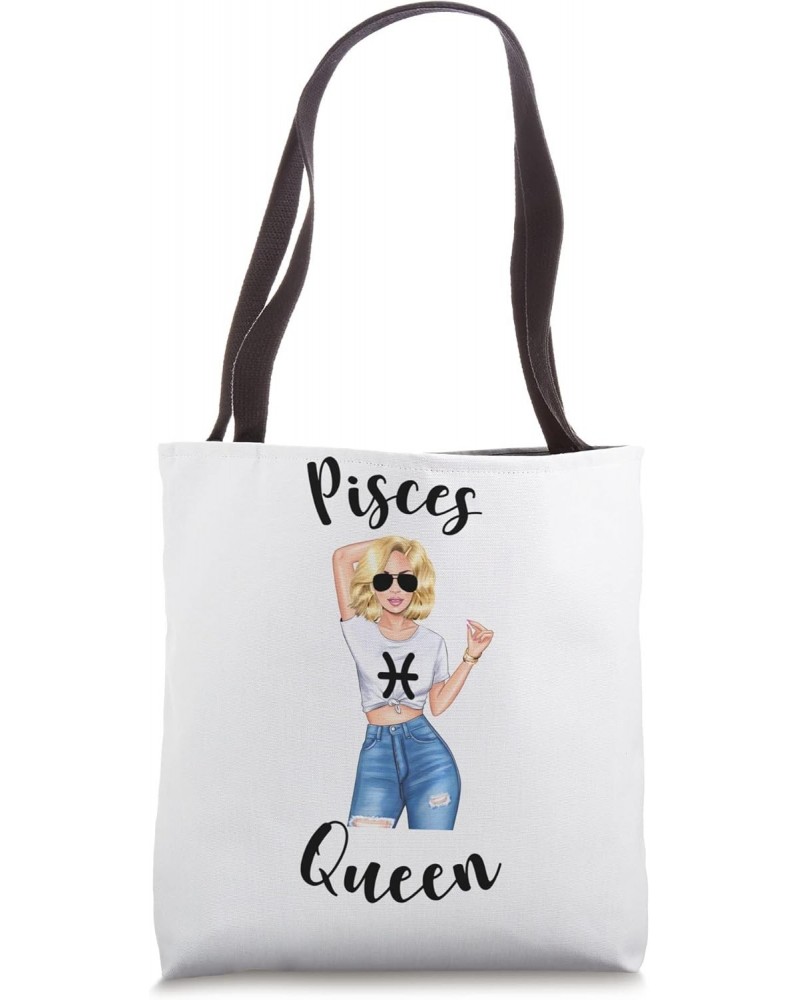 Pisces Queen Mom Zodiac Astrology Birthday Symbol Sign Tote Bag $13.16 Totes