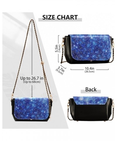 Black Colorful Stars Women's Crossbody Handbags, PU Leather Flap Crossbody Bags, Women's Shoulder Handbag Purse Style17 $20.7...