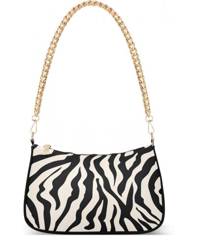 Jungle Palm Leaves Clutch Purse Hobo Fashion Bag Women's Small Handbags over the Shoulder Purse Animal Zebra Print $12.00 Sho...