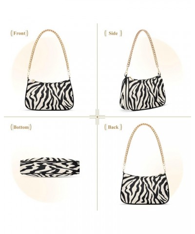 Jungle Palm Leaves Clutch Purse Hobo Fashion Bag Women's Small Handbags over the Shoulder Purse Animal Zebra Print $12.00 Sho...