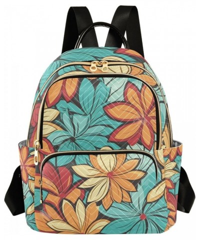 Colorful Floral Women's Backpack Purse Fashion Travel Anti Theft Backpack Casual Daypack for Work College,M Medium $16.45 Bac...