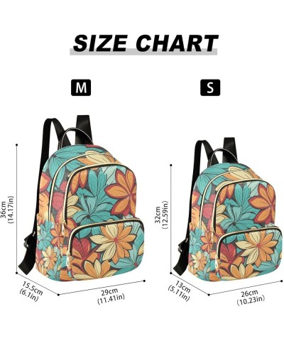 Colorful Floral Women's Backpack Purse Fashion Travel Anti Theft Backpack Casual Daypack for Work College,M Medium $16.45 Bac...