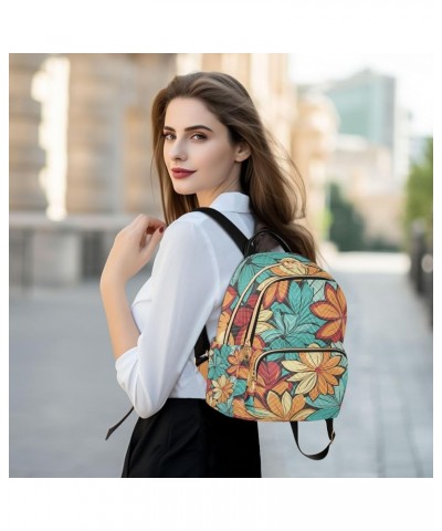 Colorful Floral Women's Backpack Purse Fashion Travel Anti Theft Backpack Casual Daypack for Work College,M Medium $16.45 Bac...