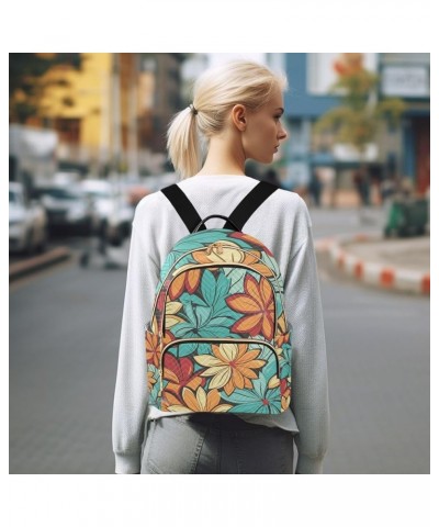 Colorful Floral Women's Backpack Purse Fashion Travel Anti Theft Backpack Casual Daypack for Work College,M Medium $16.45 Bac...