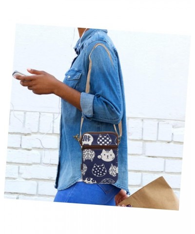 Diagonal Phone Bag Crossbody Wallets for Women Canvas Shoulder Bag Teen Girl Purse Women Mini Bag As Shown1 $7.75 Crossbody Bags