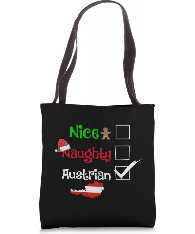 Nice Naughty Austrian Austria Matching Ugly Christmas Pajama Tote Bag $9.24 Totes