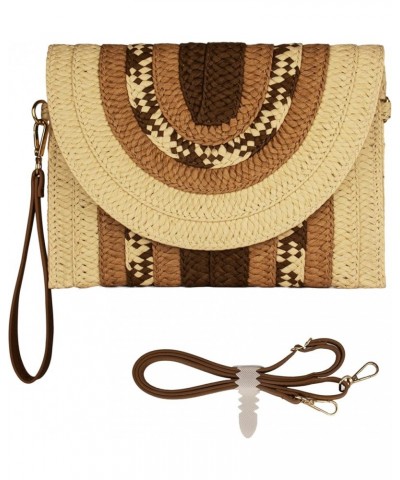 Summer Straw Crochet Beach Bag Woven Handbag Clutch Boho Purse for Women Coco $12.64 Clutches