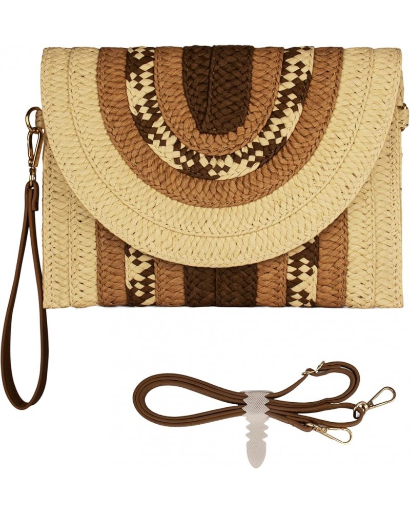 Summer Straw Crochet Beach Bag Woven Handbag Clutch Boho Purse for Women Coco $12.64 Clutches