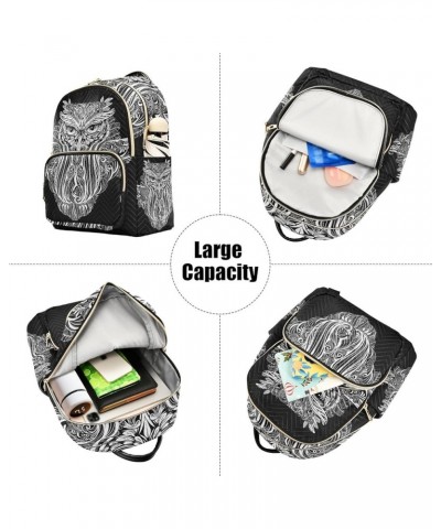 Small Backpack for Women Travel Bag Owl Boho Mandala Daypack Purse Fashion Shoulder Bag Rucksack Small B801 $10.40 Backpacks