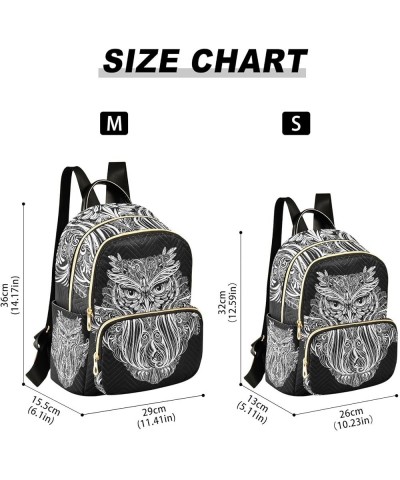 Small Backpack for Women Travel Bag Owl Boho Mandala Daypack Purse Fashion Shoulder Bag Rucksack Small B801 $10.40 Backpacks