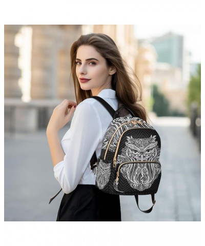 Small Backpack for Women Travel Bag Owl Boho Mandala Daypack Purse Fashion Shoulder Bag Rucksack Small B801 $10.40 Backpacks