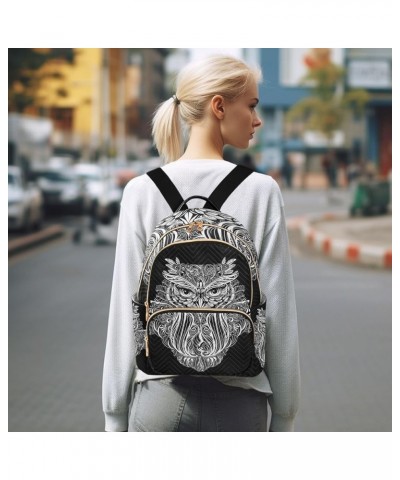 Small Backpack for Women Travel Bag Owl Boho Mandala Daypack Purse Fashion Shoulder Bag Rucksack Small B801 $10.40 Backpacks