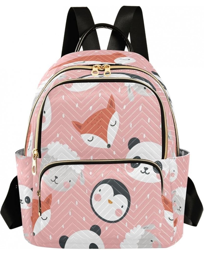 Women Backpack Purse Panda Bear Fox Sheep Penguin Fashion Shoulder Bags Travel Backpack Small Daypacks M Small $14.56 Backpacks