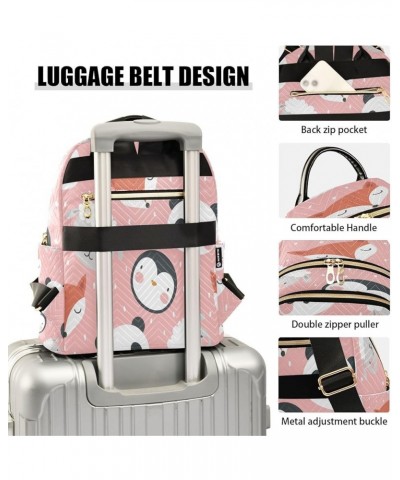 Women Backpack Purse Panda Bear Fox Sheep Penguin Fashion Shoulder Bags Travel Backpack Small Daypacks M Small $14.56 Backpacks