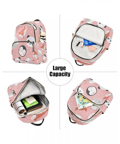 Women Backpack Purse Panda Bear Fox Sheep Penguin Fashion Shoulder Bags Travel Backpack Small Daypacks M Small $14.56 Backpacks