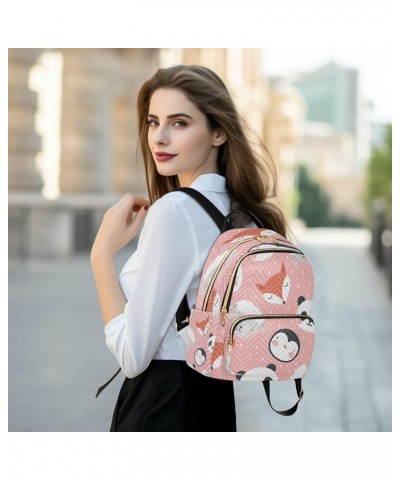 Women Backpack Purse Panda Bear Fox Sheep Penguin Fashion Shoulder Bags Travel Backpack Small Daypacks M Small $14.56 Backpacks