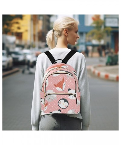 Women Backpack Purse Panda Bear Fox Sheep Penguin Fashion Shoulder Bags Travel Backpack Small Daypacks M Small $14.56 Backpacks