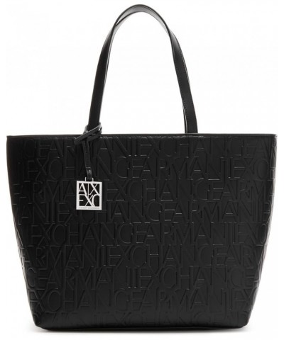 Medium Logo All Over Debossed Shopping Bag Neroblack $53.17 Shoulder Bags