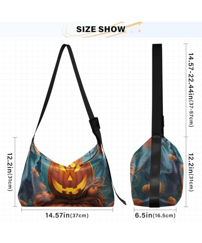 Halloween Purple Kittens Shoulder Bag for Women Man PU Leather Crossbody Bag with Adjustable Strap Evil Halloween Pumpkin $17...