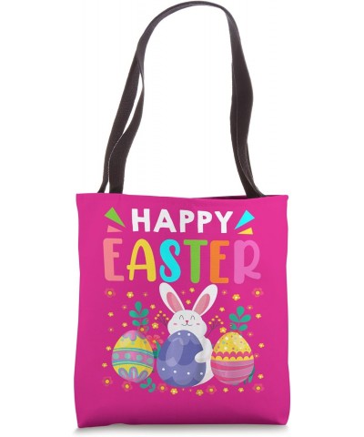 Cute Bunny Rabbit Happy Easter Day Hunt Eggs Kids Tote Bag $11.72 Totes