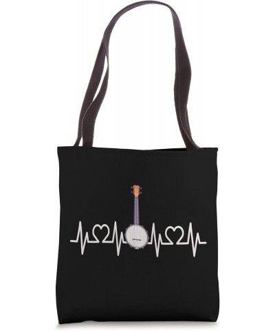 Heartbeat Pulse ECG Banjo Tote Bag $11.44 Totes