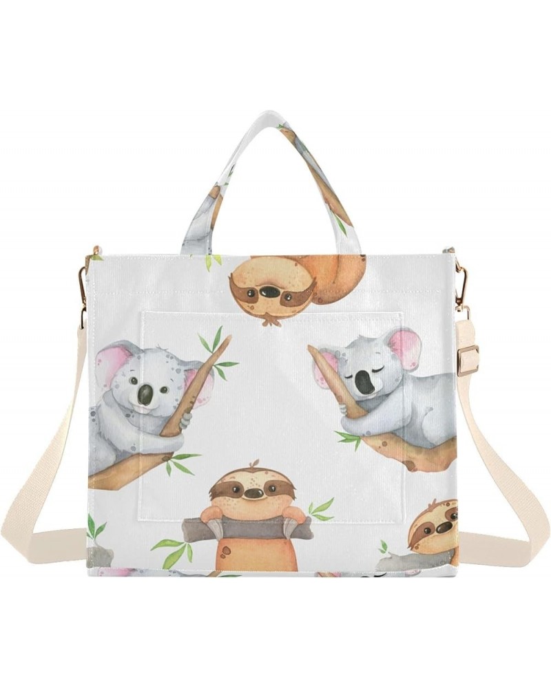 Watercolor Koala Sloth Tote Women Handbag Reusable Travel Totes Pattern Tote Bag Laptop Big Satchel Watercolor Koala Sloth $1...