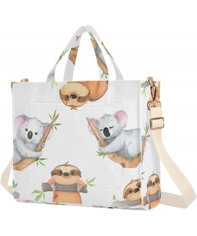 Watercolor Koala Sloth Tote Women Handbag Reusable Travel Totes Pattern Tote Bag Laptop Big Satchel Watercolor Koala Sloth $1...