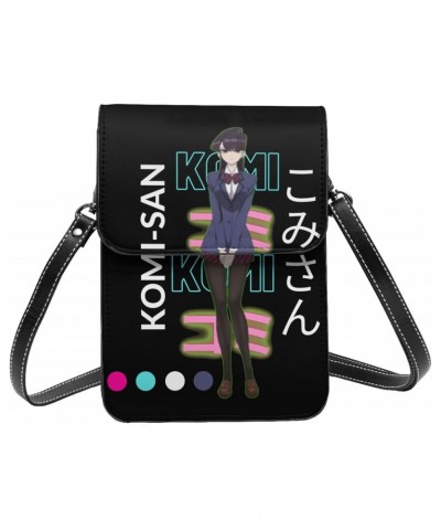 Anime Komi Can'T Communicate Cell Phone Purse Women Pu Crossbody Bag Small Crossbody Wallet Purse Shoulder Bag $15.35 Crossbo...