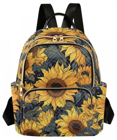 Yellow Sunflowers and Stars Women's Backpack Purse Causal Daypack Work Travel College Business Trip Bag Shoulder Bag Medium $...