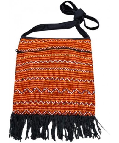 Hippie Chic Hmong Miao 100% Hand Embroidered Women Girls Cross Body Drawstring Saddle Bag 106 V3 (23*27cm, Strap Drop 60cm) $...