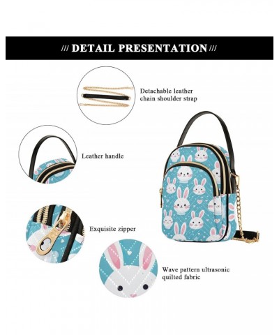 Easter Bunny Rabbit Eggs Small Crossbody Purses for Women Crossbody Bags Fanny Packs Handbags Wallet Cell Phone Shoulder Purs...