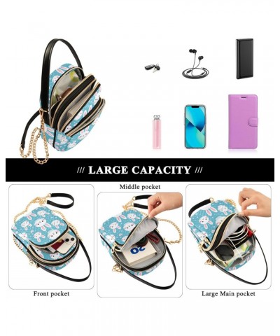 Easter Bunny Rabbit Eggs Small Crossbody Purses for Women Crossbody Bags Fanny Packs Handbags Wallet Cell Phone Shoulder Purs...