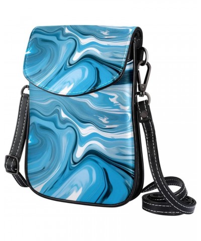 Faux Leather Crossbody Bag for Women, Messenger Bag, Shoulder Bag, Marble Print Patterns Art $15.19 Crossbody Bags