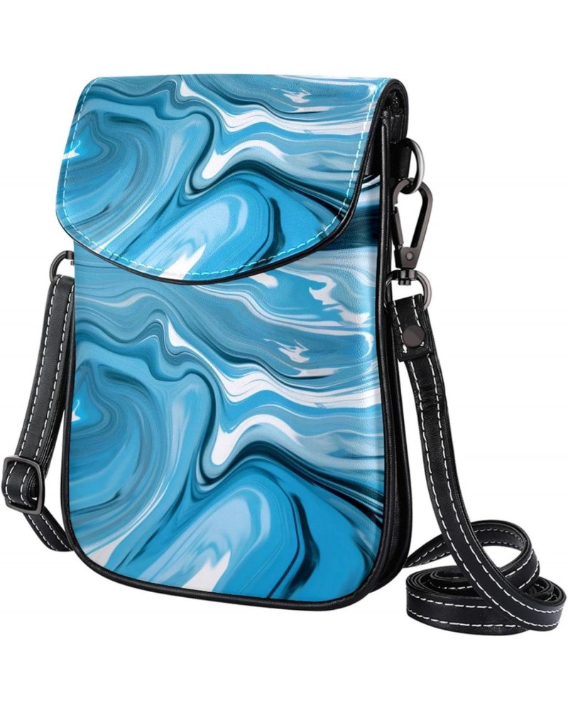 Faux Leather Crossbody Bag for Women, Messenger Bag, Shoulder Bag, Marble Print Patterns Art $15.19 Crossbody Bags