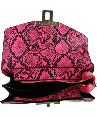 Multicolor Snakeskin Pattern Handbag – Chic & Trendy Evening Bag for Ladies – Colorful Snakeskin Purse B-lg-pi $38.87 Evening...