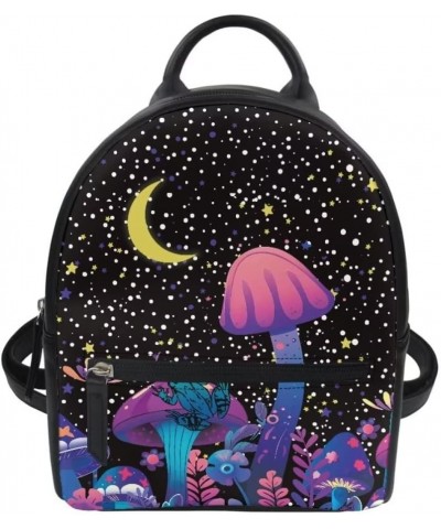 Blue Mushroom Girls Mini Backpack Purse Lightweight Cute Snail Black Teens Kids Preschool Satchel Women Travel Rucksack Daypa...