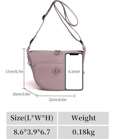 Nylon Crossbody Bag for Women Waterproof Shoulder Bag Casual Nylon Purse Handbag Small Lightweight Travel Purse Purple $19.18...