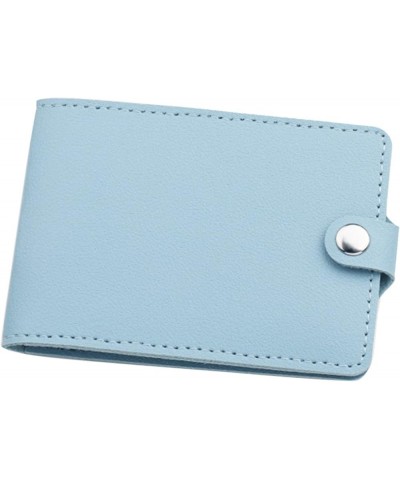 Fashion ID Short Wallet Solid Color Hasp Purse Card Slots Drivers License Cover Purses with Matching Wallets (White, A) Blue ...