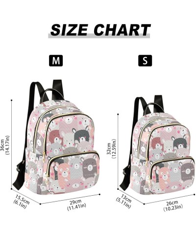 Mini Backpack for Women, Lovely Bear Travel Backpack Purse for Ladies, Small Bookbag Daypack Shoulder Bag M Multi1078 Medium ...