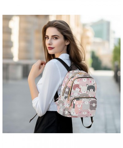 Mini Backpack for Women, Lovely Bear Travel Backpack Purse for Ladies, Small Bookbag Daypack Shoulder Bag M Multi1078 Medium ...