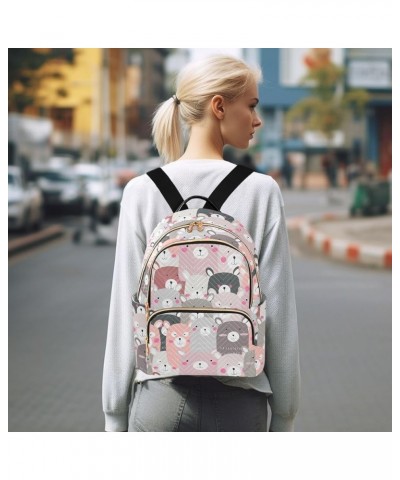 Mini Backpack for Women, Lovely Bear Travel Backpack Purse for Ladies, Small Bookbag Daypack Shoulder Bag M Multi1078 Medium ...