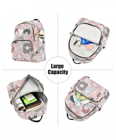 Mini Backpack for Women, Lovely Bear Travel Backpack Purse for Ladies, Small Bookbag Daypack Shoulder Bag M Multi1078 Medium ...