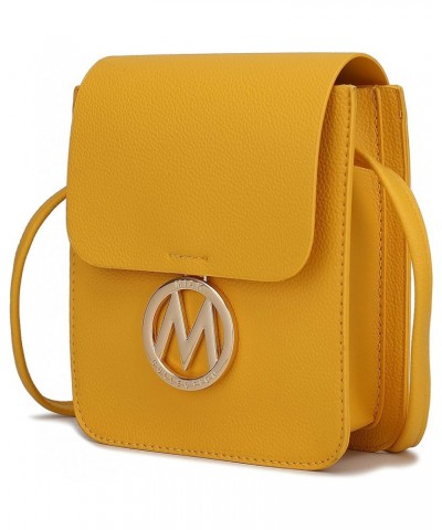 MKF Small Crossbody Cell Phone Purse for Women Card Slots – PU Leather Cellphone Bag Fashion Case Shoulder Strap Yellow $10.7...